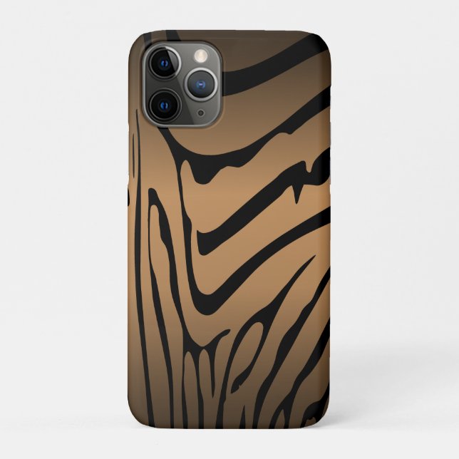 Zesty Zebra Brown Case-Mate iPhone Hülle (Rückseite)