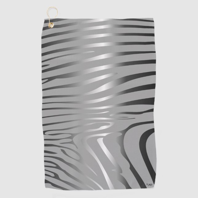 Zesty Zebra Golfhandtuch (Vorderseite)