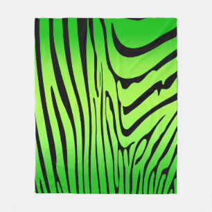 Zesty Zebra Green Fleecedecke