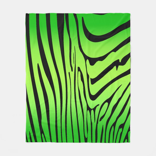 Zesty Zebra Green Fleecedecke (Vorderseite)