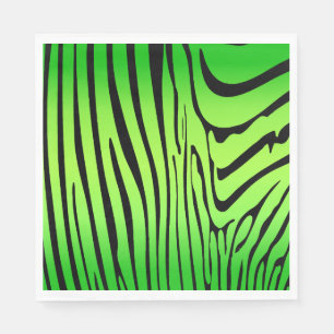 Zesty Zebra Green Serviette