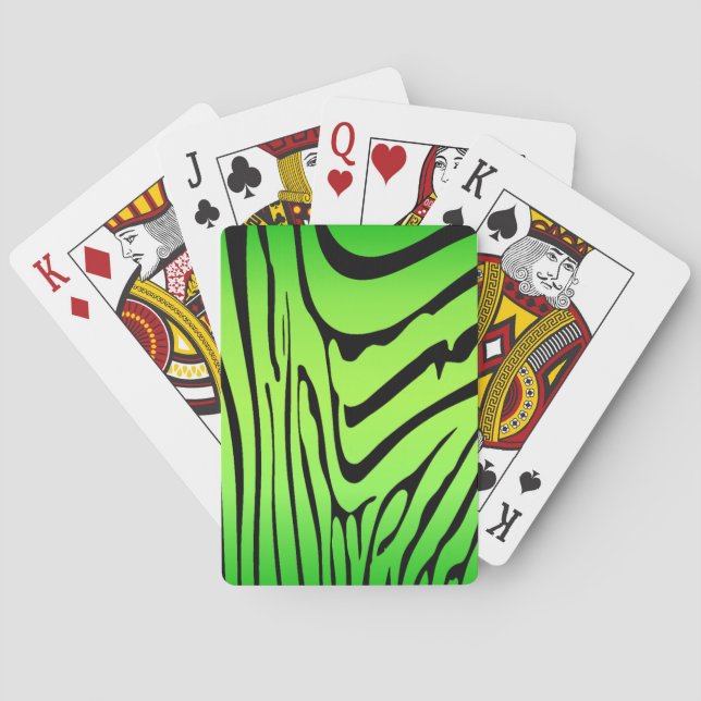 Zesty Zebra Green Spielkarten (Rückseite)