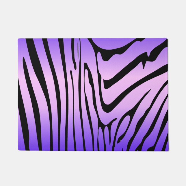 Zesty Zebra Lila Fußmatte (Vorderseite)