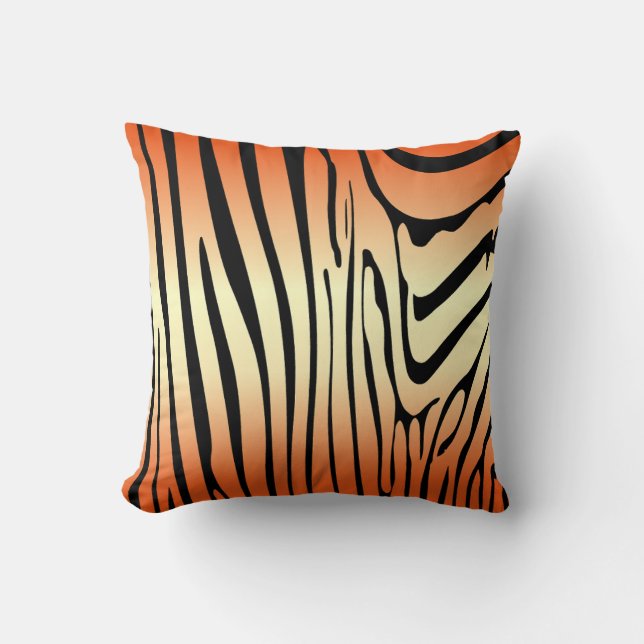 Zesty Zebra Orange Kissen (Vorderseite)