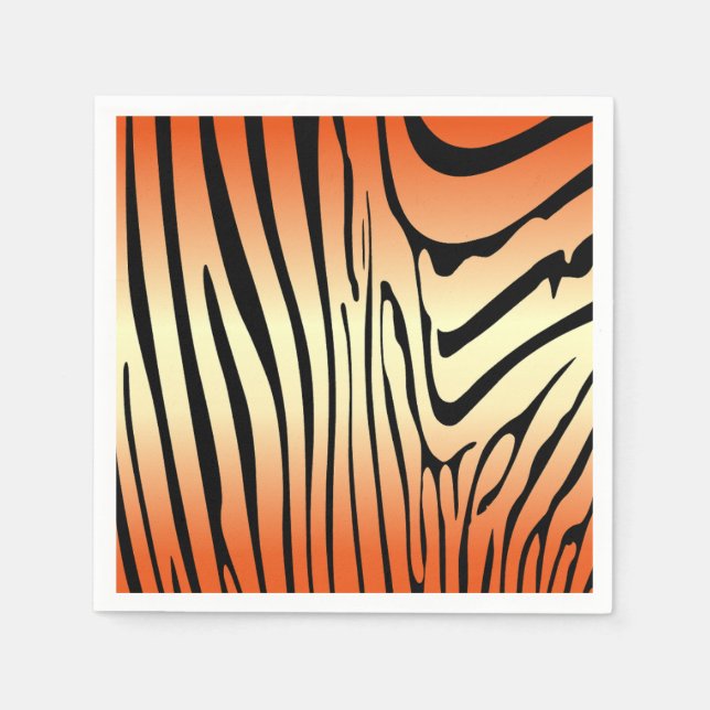 Zesty Zebra Orange Serviette (Vorderseite)