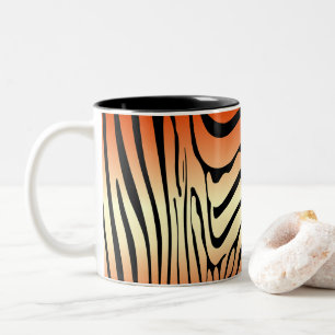Zesty Zebra Orange Zweifarbige Tasse