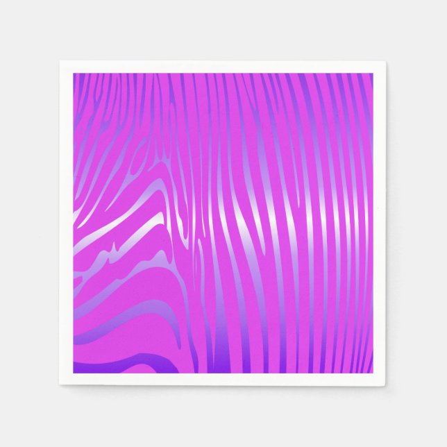 Zesty Zebra Pink Napkins Serviette (Vorderseite)
