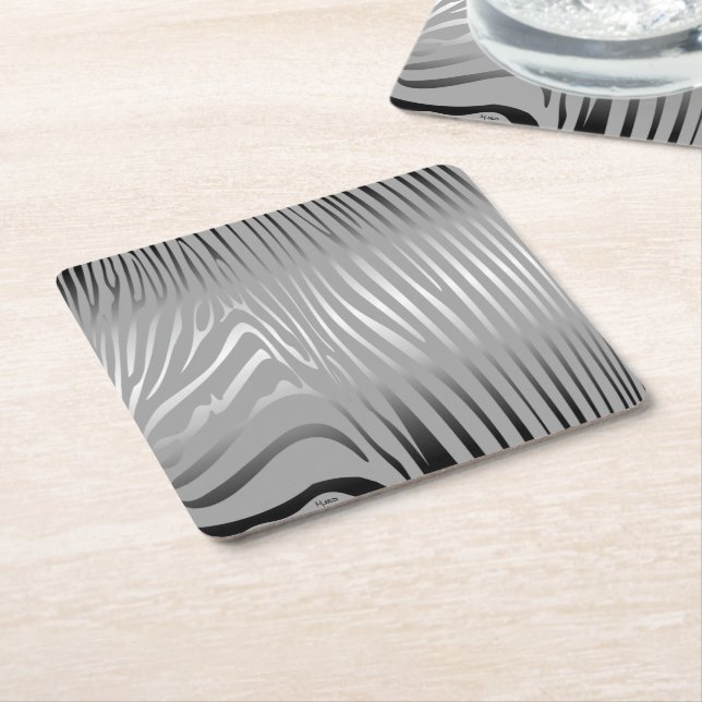 Zesty Zebra Rechteckiger Pappuntersetzer (angewinkelt)