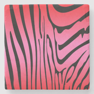 Zesty Zebra Red Steinuntersetzer