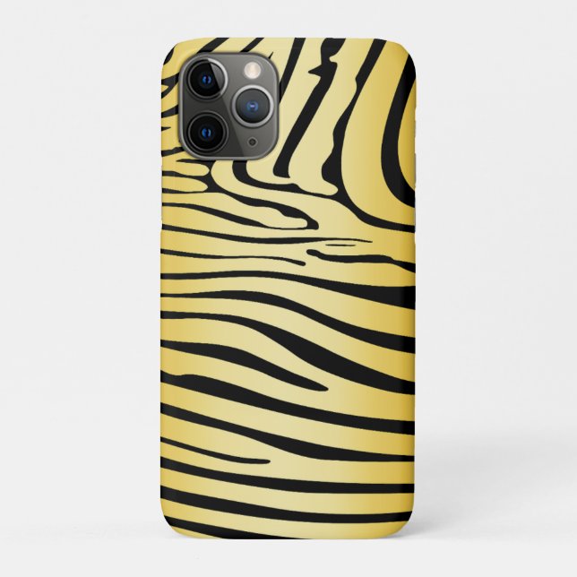 Zesty Zebra Yellow Case-Mate iPhone Hülle (Rückseite)