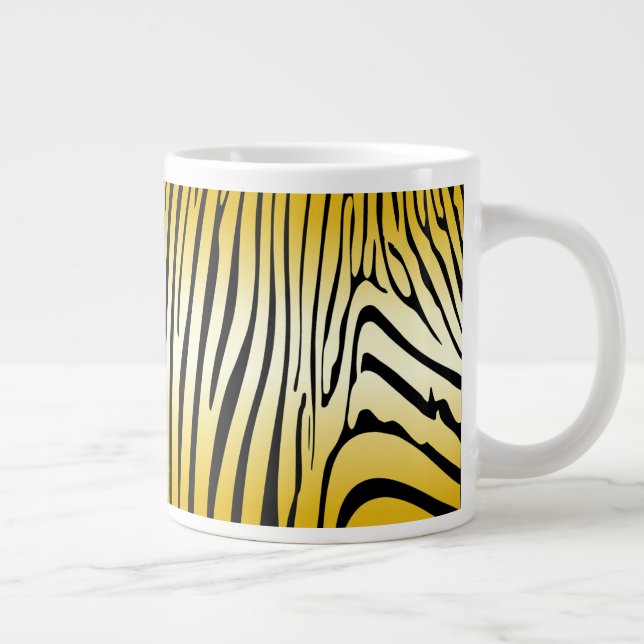 Zesty Zebra Yellow Jumbo-Tasse (Rechts)