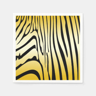 Zesty Zebra Yellow Serviette