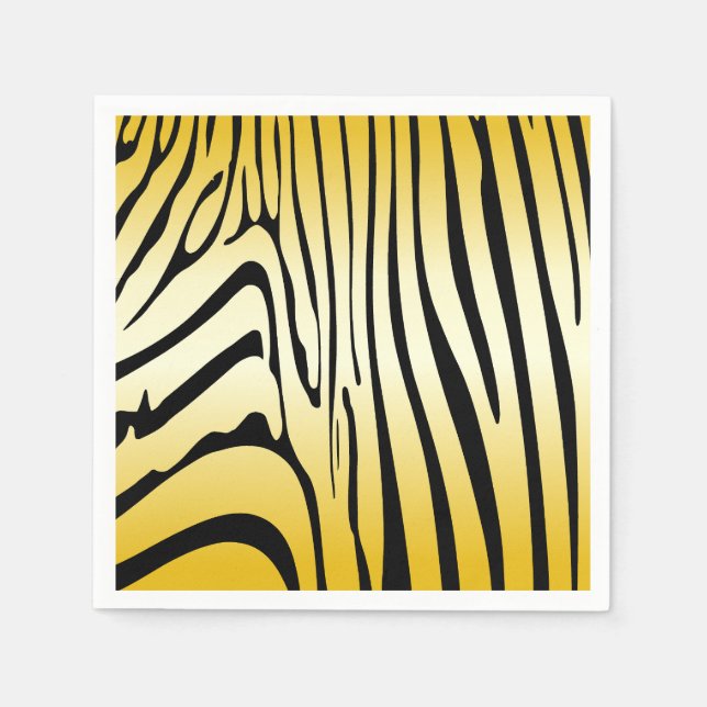 Zesty Zebra Yellow Serviette (Vorderseite)