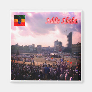 zET005 ADDIS ABABA, Meskal Square, Äthiopien, Kühl Magnet