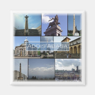 zET014 ADDIS ABABA, Mosaik, Äthiopien, Kühlschrank Magnet