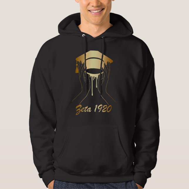 Zeta 1920 Afrikanischer Amerikaner Historisch Blac Hoodie (Vorderseite)
