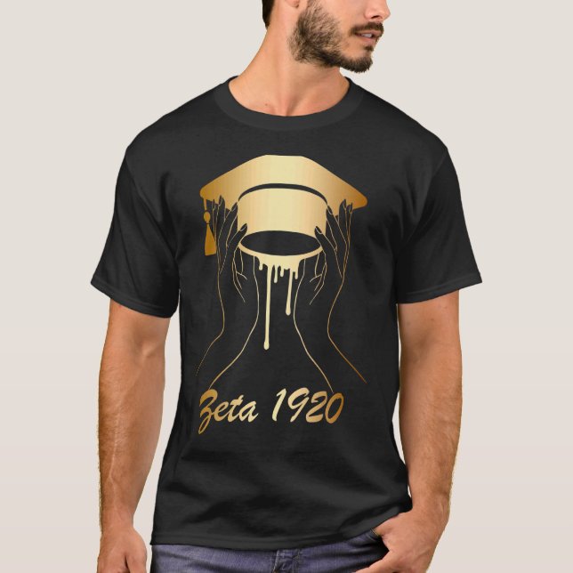 Zeta 1920 Afrikanischer Amerikaner Historisch Blac T-Shirt (Vorderseite)