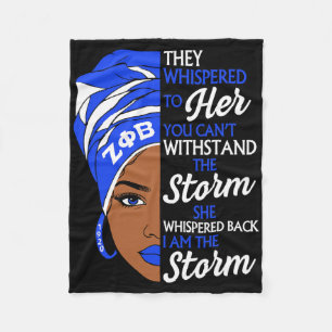 Zeta Phi Beta Sorority Schwarze Frauen Stolz Melan Fleecedecke