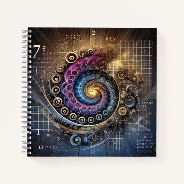  Zeta & Spiral Math Notizbuch (Vorderseite)