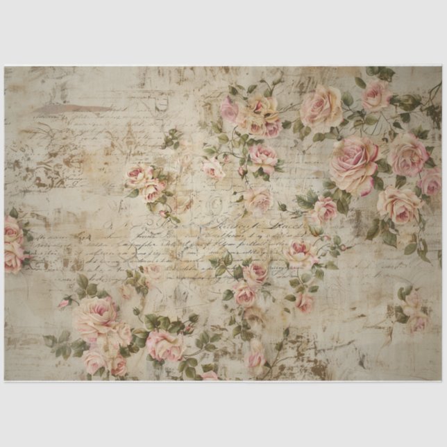 Zettel für Skripte und Rose Seidenpapier (Vorderseite)