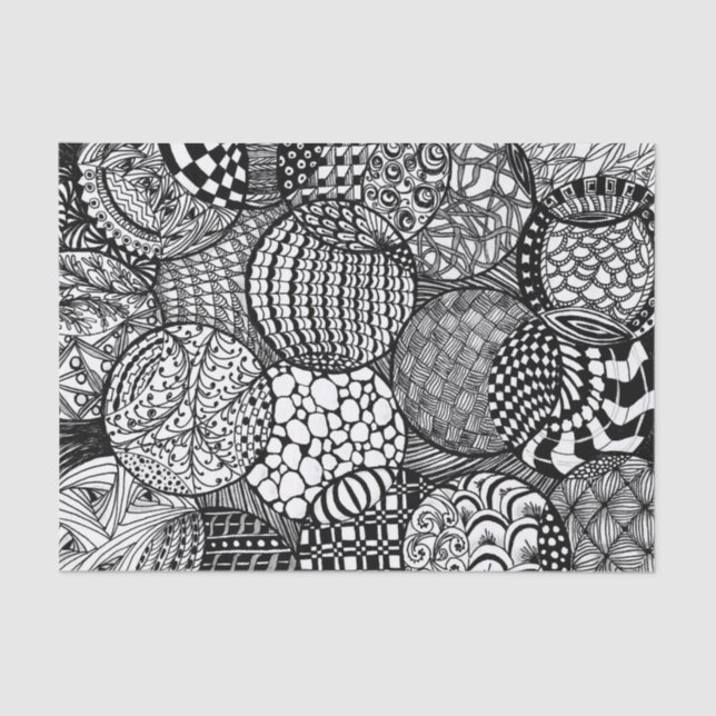 Zettelpapier für gezogene Designs Seidenpapier (Vorderseite)