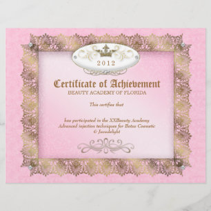Zeugnis über das Erreichen des Diploms Schönheit r