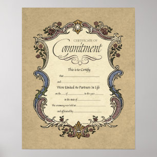 Zeugnis über die Hochzeit Poster