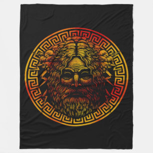 Zeus' altes Schild-Kunstposter Fleecedecke