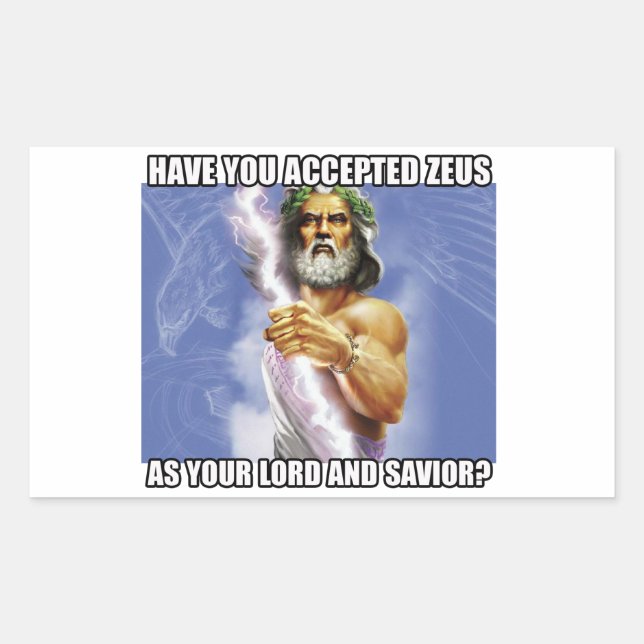 Zeus-Aufkleber Rechteckiger Aufkleber (Vorderseite)