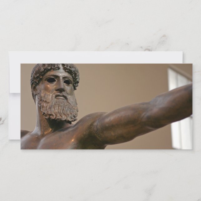 Zeus-Bronzestatue in Athen, Griechenland (Vorderseite)