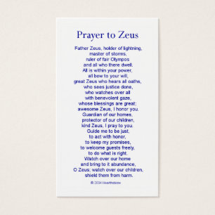 Zeus-Gebets-Karte