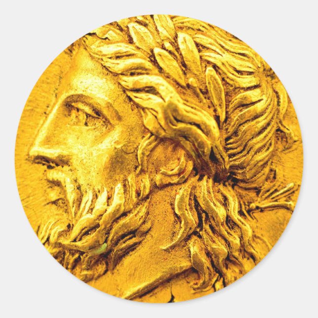Zeus Gold Coin Rewards-Sticker Runder Aufkleber (Vorderseite)