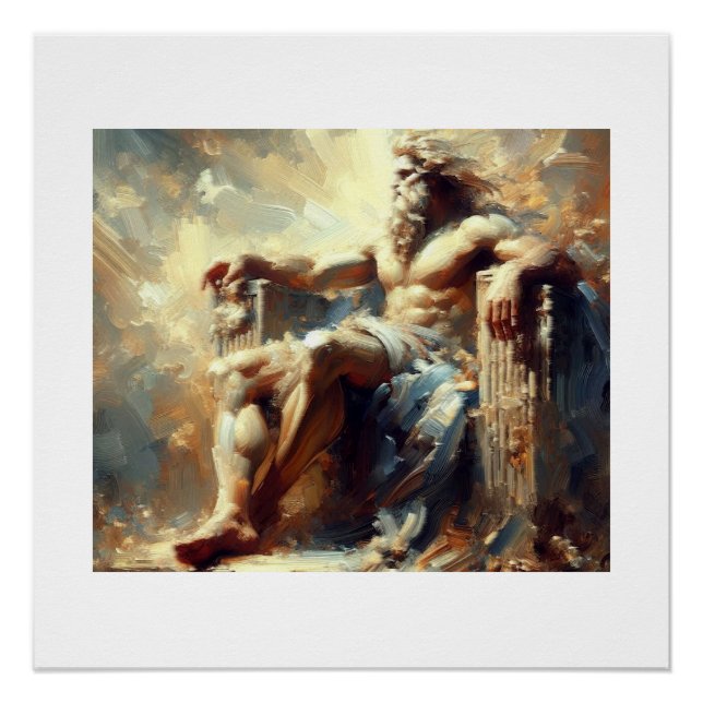 Zeus Greek God of All,  Poster (Vorderseite)