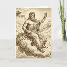 Zeus Greek Mythology Greeting Card Karte