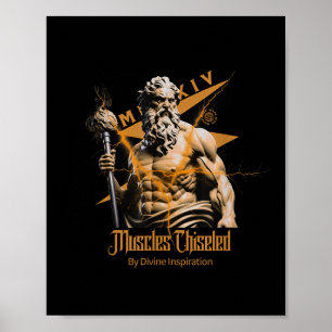 Zeus Griechische Götter Donner Mythologie Fitness Poster