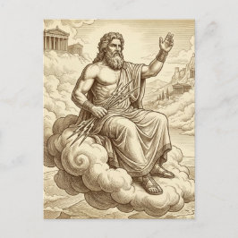 Zeus Griechische Mythologie Postkarte