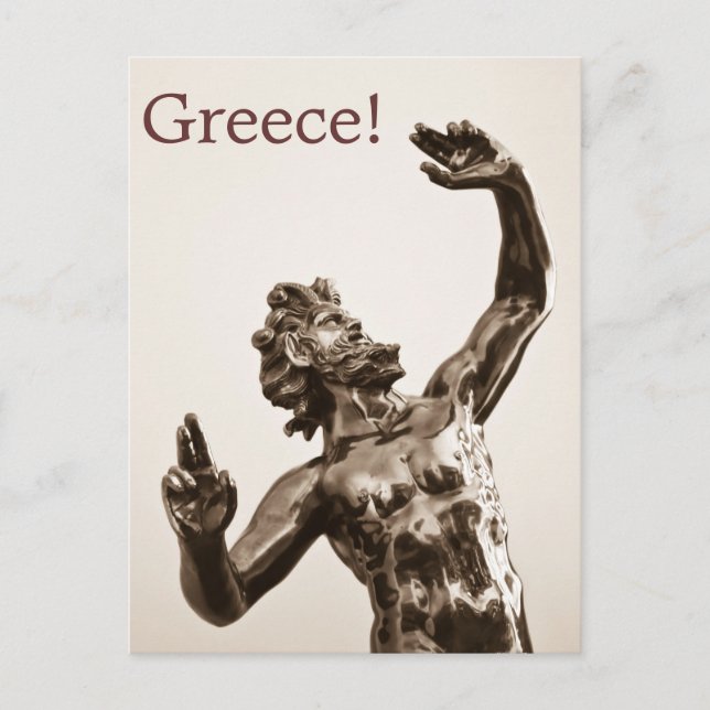 Zeus, griechischer Gott Postkarte (Vorderseite)