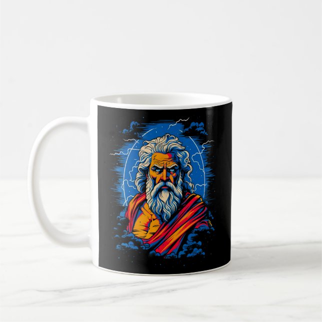 Zeus Griechischer Mythologie-Gott des Blitzes Kaffeetasse (Links)