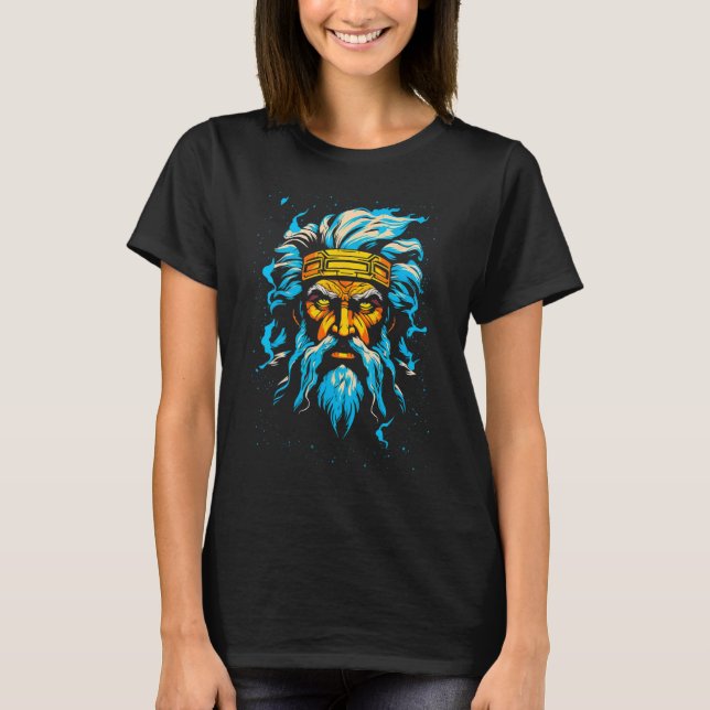 Zeus Griechischer Mythologie Gott des Himmels T-Shirt (Vorderseite)