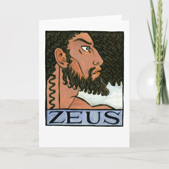 Zeus-Gruß-Karte Karte (Vorderseite)