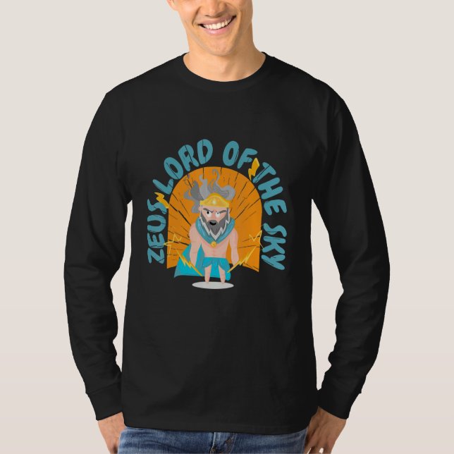 Zeus Herr Donner Gott werfen werfend T-Shirt (Vorderseite)