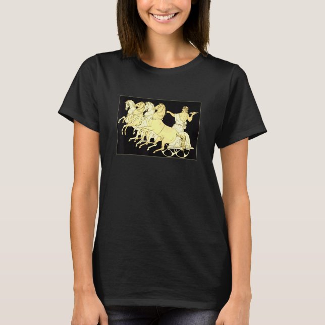 Zeus In Chariot With Thunder And Horses T-Shirt (Vorderseite)