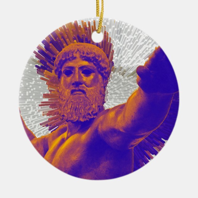 Zeus - Jupiter Keramik Ornament (Vorne)