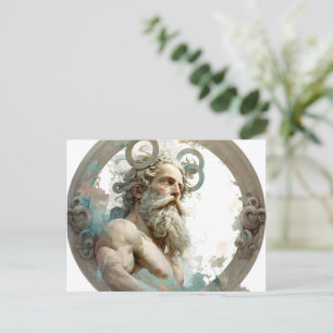 Zeus Postcard Illustration Postkarte