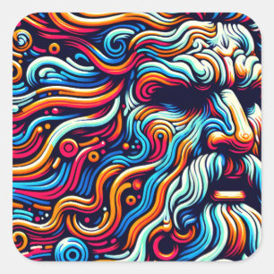 ZEUS QUADRATISCHER AUFKLEBER