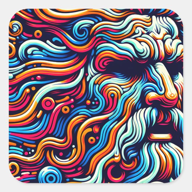 ZEUS QUADRATISCHER AUFKLEBER (Vorderseite)