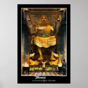 Zeus Statue bei Olympia Poster