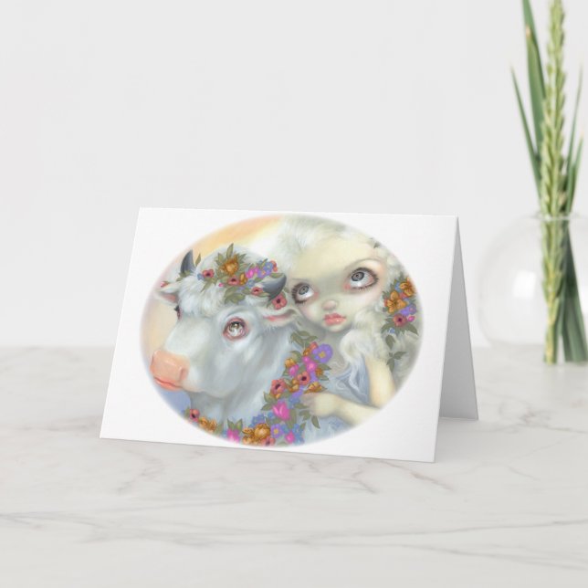 "Zeus- und Europa-" Gruß-Karte Karte (Vorderseite)