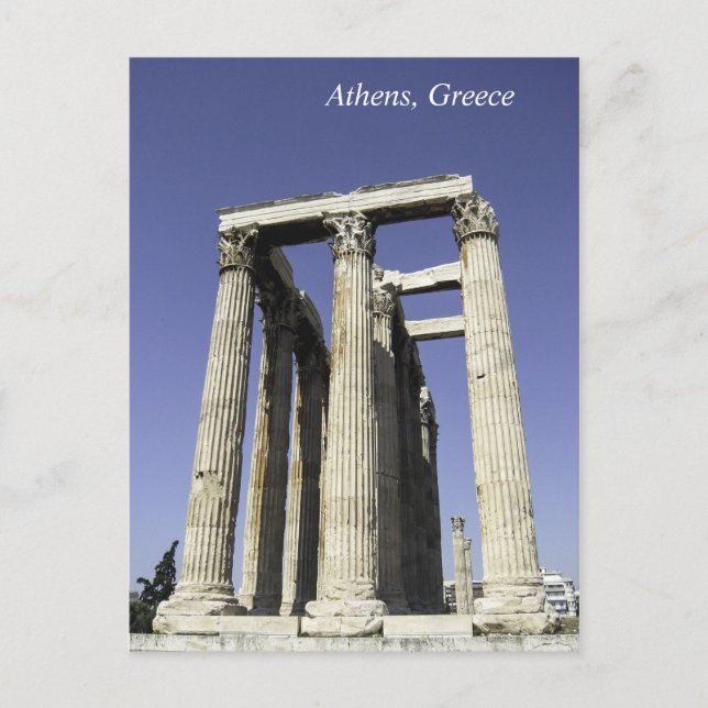 Zeustempel - Athen, Griechenland Postkarte (Vorderseite)