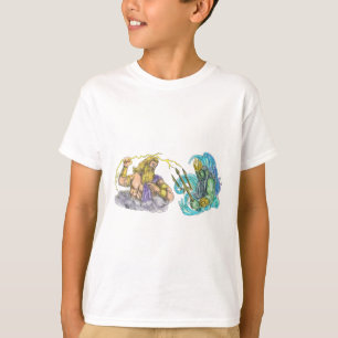 ZeusThunderbolt gegen Poseidon Trident Tätowierung T-Shirt